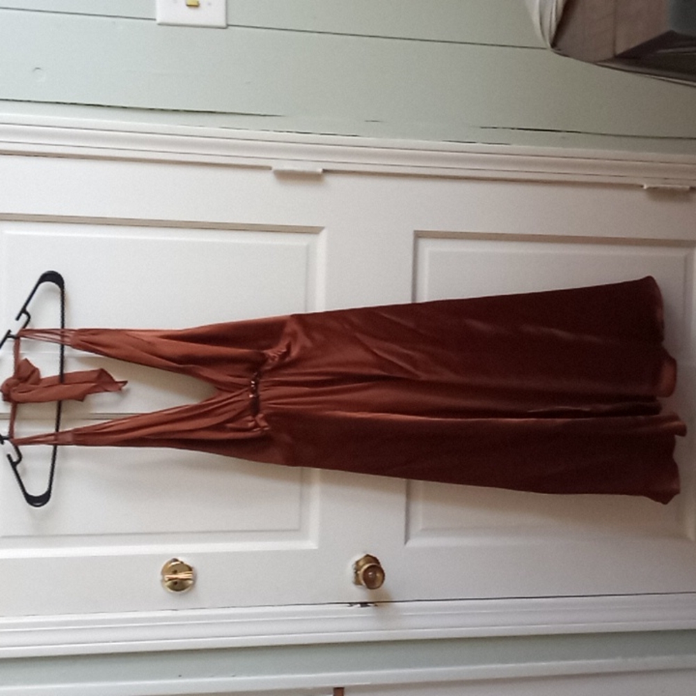 Bronze Cocktail Dress 100% Silk NWT